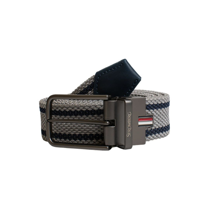 STROMBERG Reversible Elastic Stretch Golf Belt - Grey/Navy