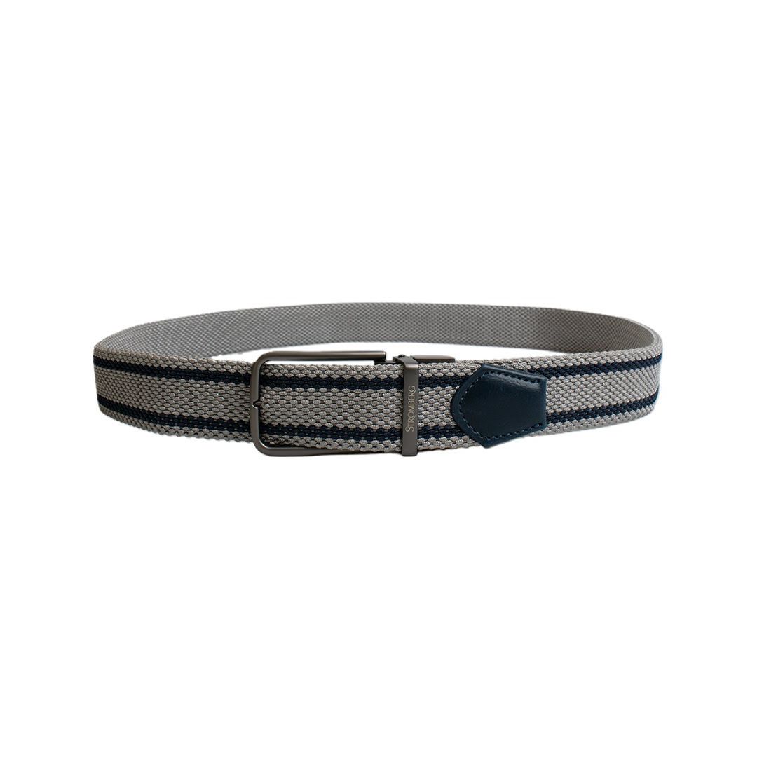 STROMBERG Reversible Elastic Stretch Golf Belt - Grey/Navy