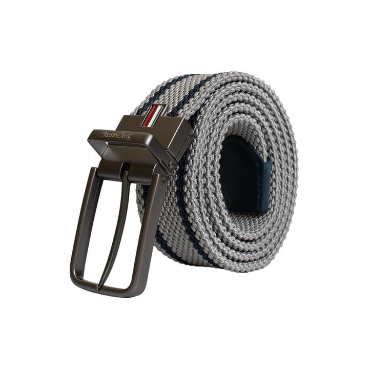 STROMBERG Reversible Elastic Stretch Golf Belt - Grey/Navy