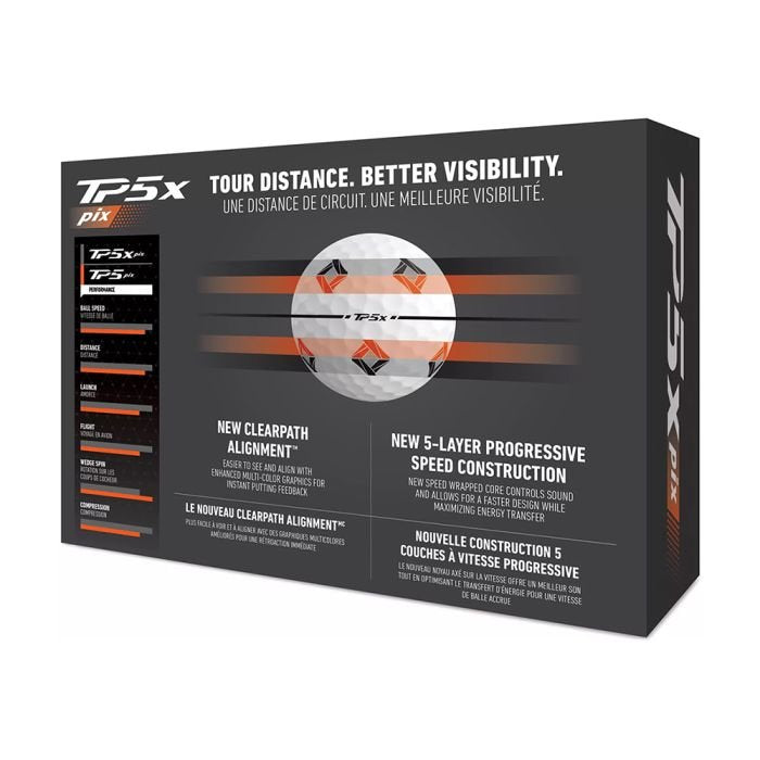 TAYLORMADE TP5x Pix 3.0 Golf Balls - White