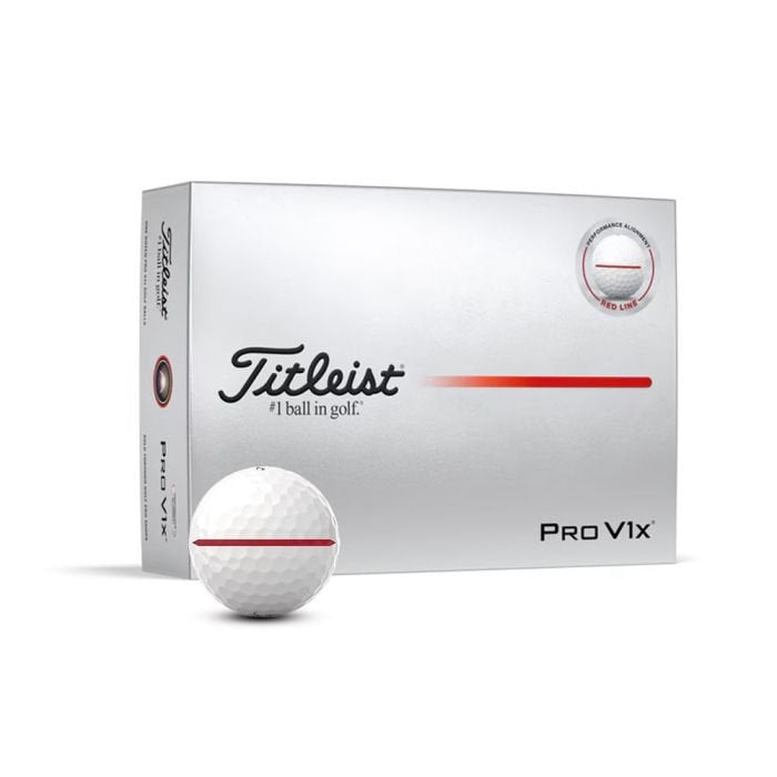 TITLEIST Pro V1x Performance Alignment Golf Balls - Red Line