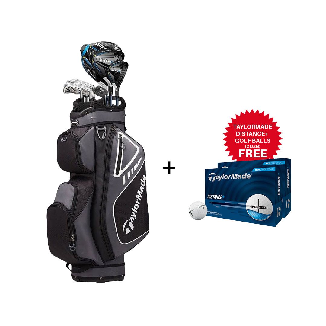 TAYLORMADE SIM2 Max Graphite Golf Set - Right Hand - Regular Flex - 11 Clubs + Bag (With Offer)