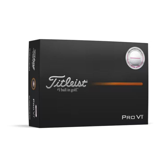 TITLEIST Pro V1 Performance Alignment Golf Balls - Pink Line