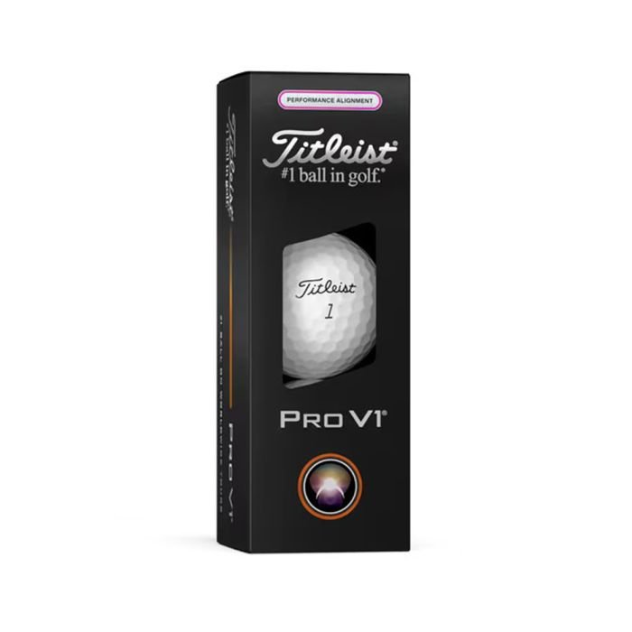 TITLEIST Pro V1 Performance Alignment Golf Balls - Pink Line