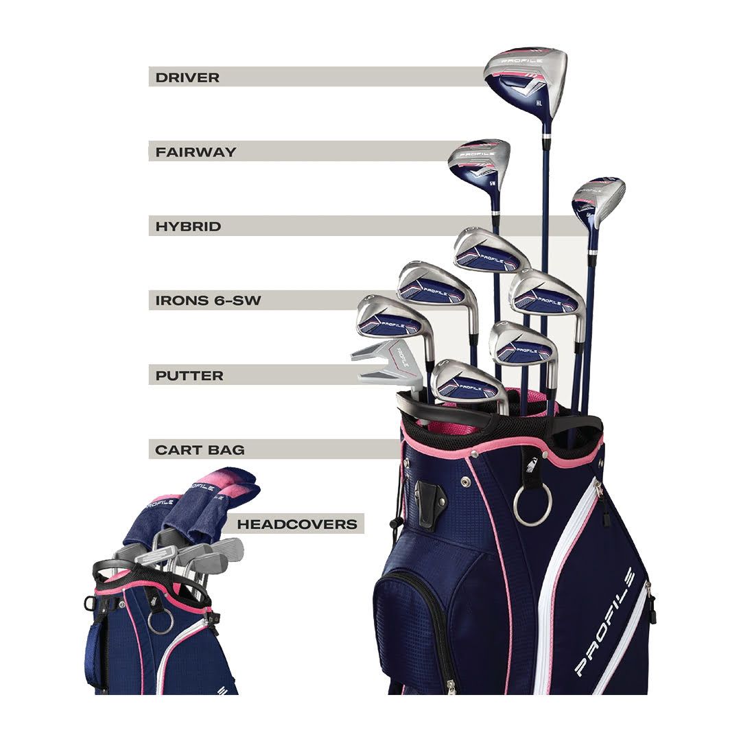 WILSON Women’s Profile Graphite Golf Set - Right Hand - Ladies Flex - 10 Clubs + Bag